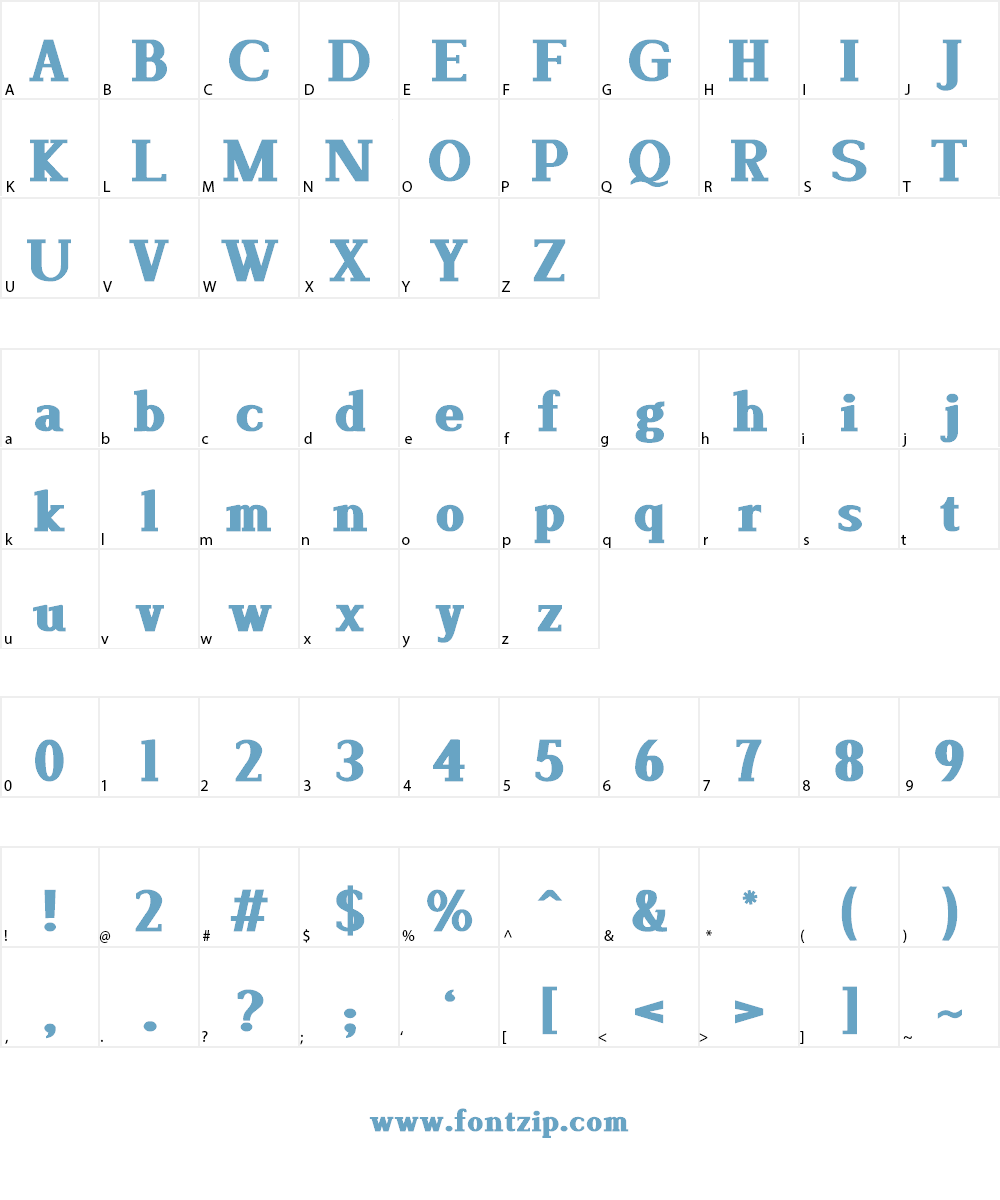 Lyons Serif Font Character